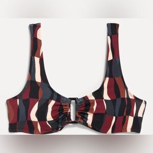 Old Navy Multicolor Patterned Bikini Top